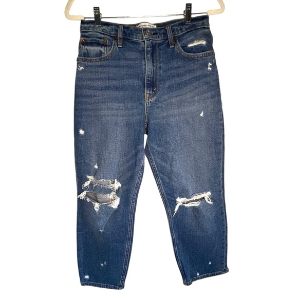 Abercrombie & Fitch High Rise Mom Jeans Size 27/4 - Picture 2 of 9